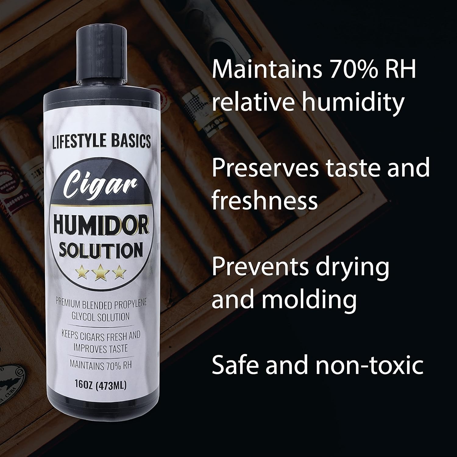 Lifestyle Basics Humidor Solution 16 oz Two-Pack