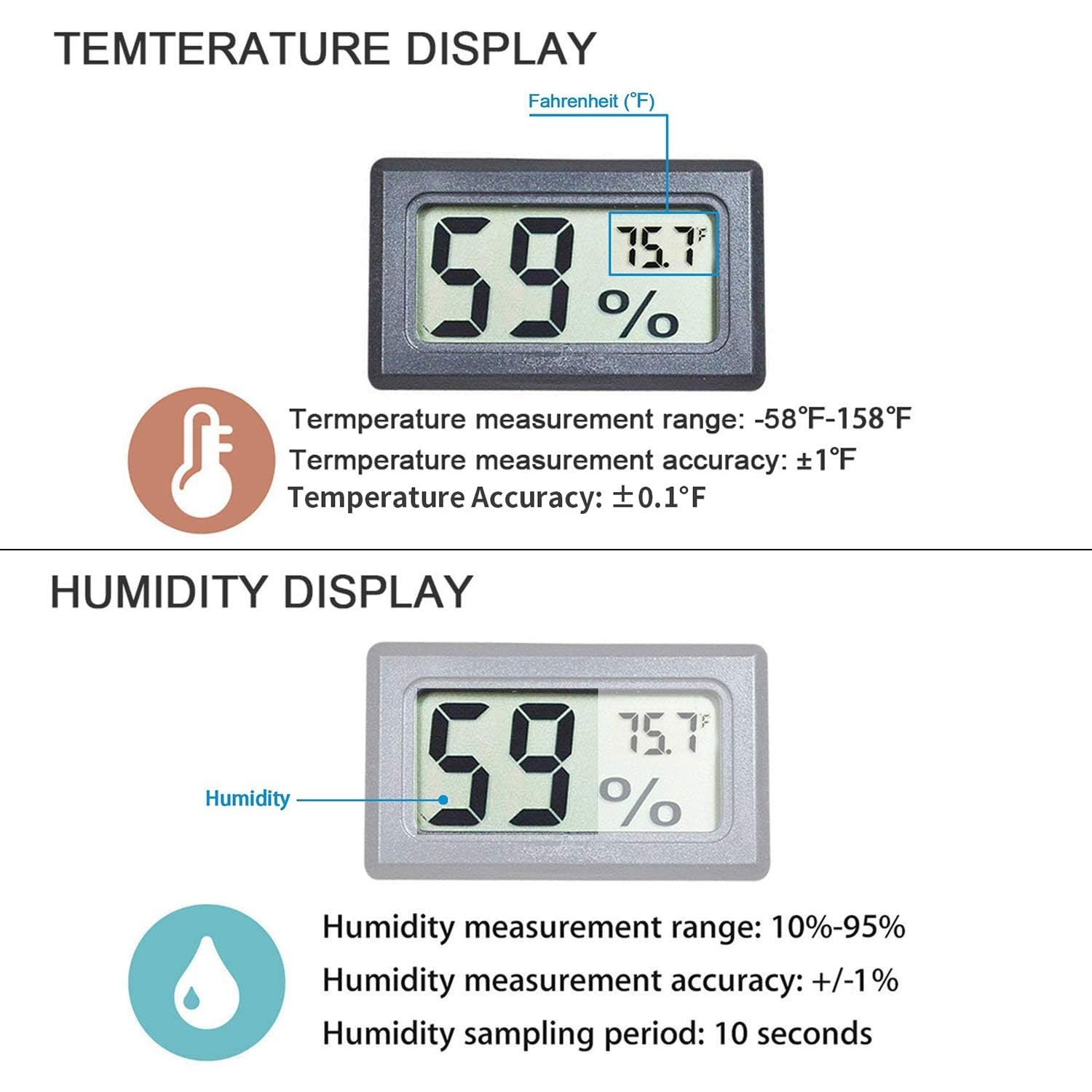 Goabroa Mini Digital Hygrometer: image 6